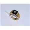 Image 2 : Diamond & Onyx Natural 24Kt Nugget Men's Ring