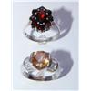 AAA Garnet Ring & Yellow Gemstone Ladies Ring