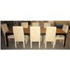 Image 2 : Dining Room Table & 8 Chairs w/ Leather Cover