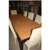Image 3 : Dining Room Table & 8 Chairs w/ Leather Cover