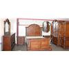 Queen Marble & Wood Bedroom Set