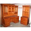 Lighted Office Desk and Cabinet