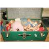 Green Chest w/ Misc Dolls