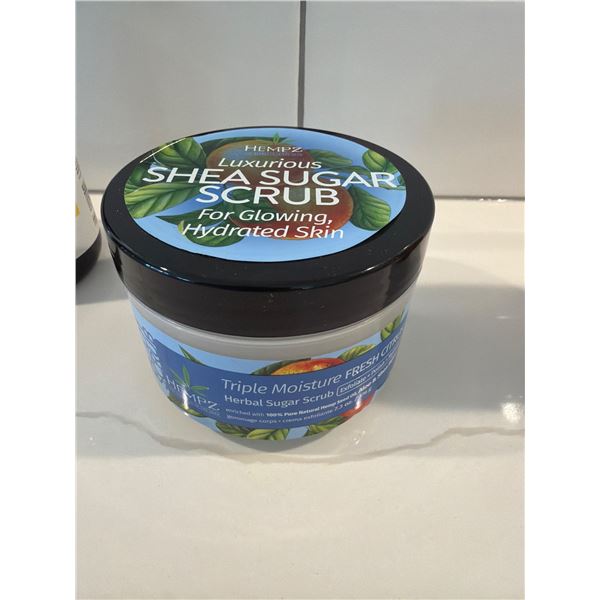 HEMPZ luxurious Shea, sugar, scrub, triple moisture, fresh citrus