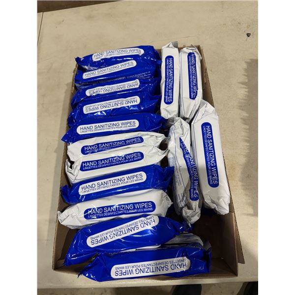Hand sanitizing wipes