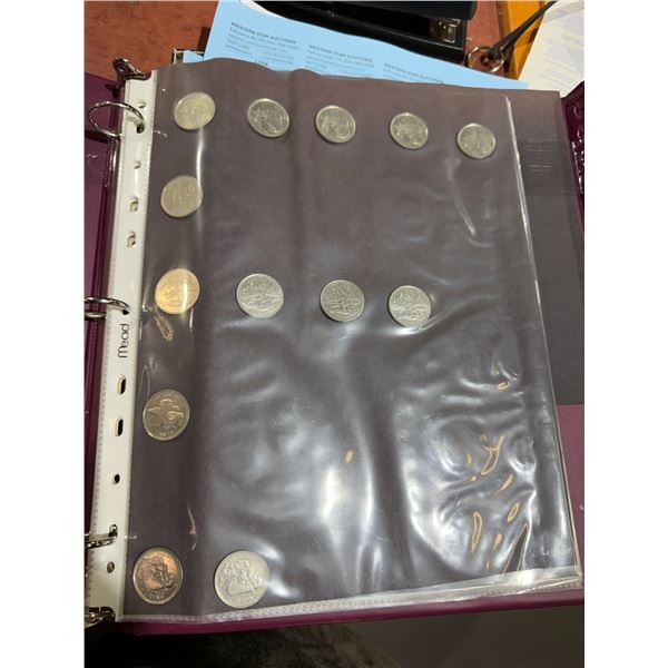 Binder with collectible quarters
