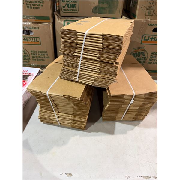 Three bundles Uline boxes, 9 x 3 x 3