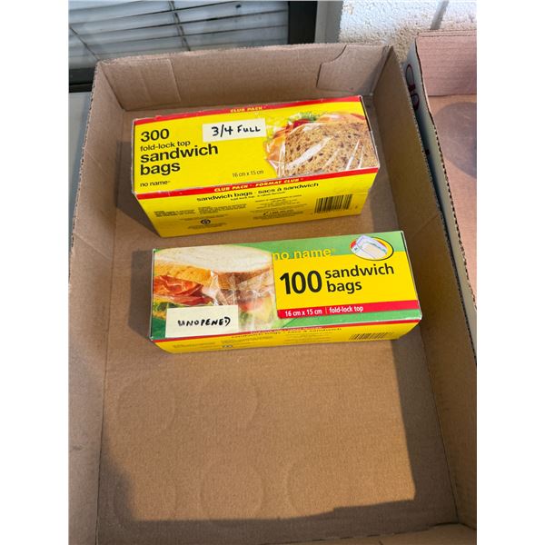 Sandwich bags, one New One 3/4