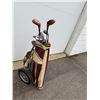 Image 1 : Golf clubs, Some  wooden with bag and cart