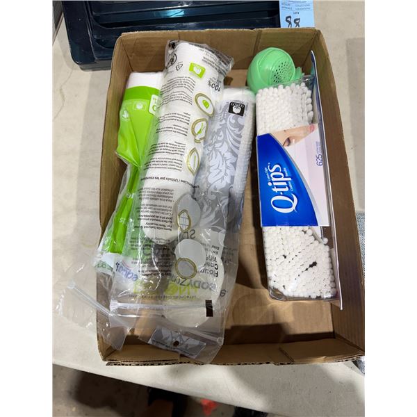 Q-tips and cotton pads
