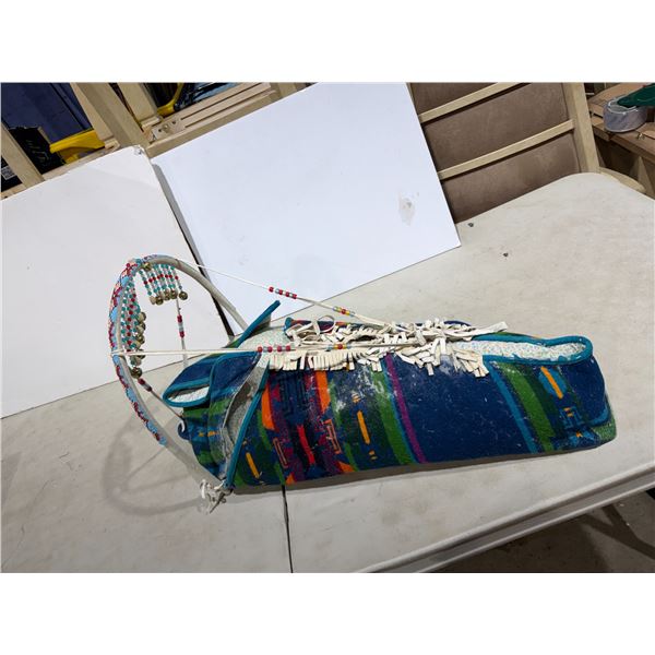 Native American beaded cradle board