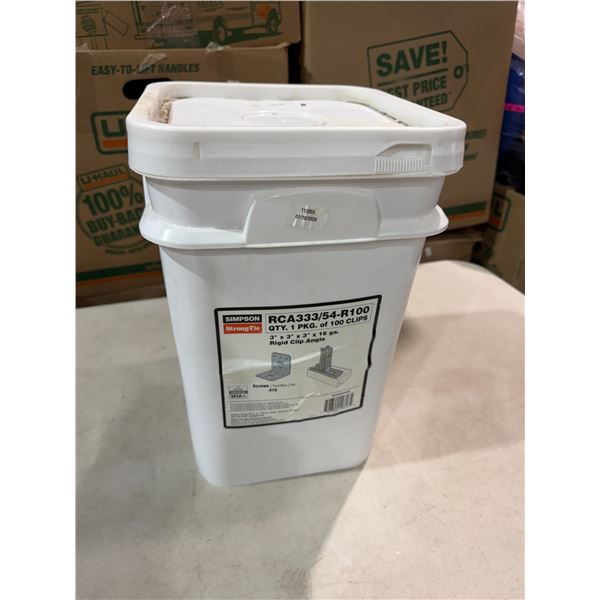 Rigid clip angles 3" x 3" x 3" x 16 GA.