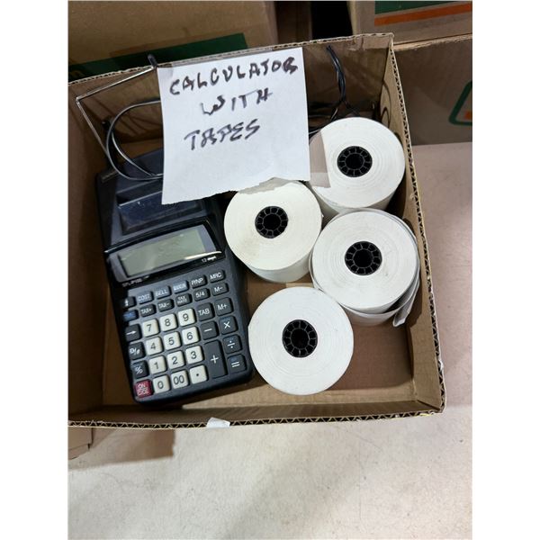 Calculator with paper roll