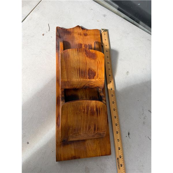 Handcrafted wall hanging letter holder