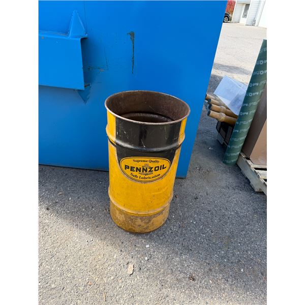 PENNZOIL tin  rusted bottom