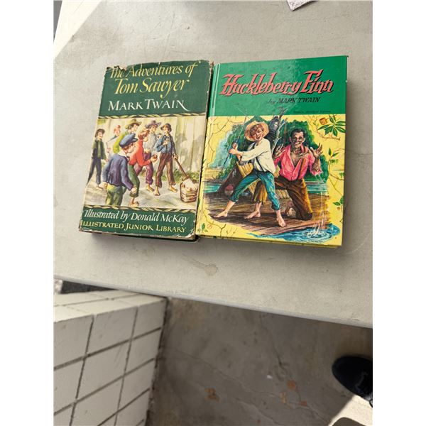 Tom Sawyer and Huckleberry Finn books