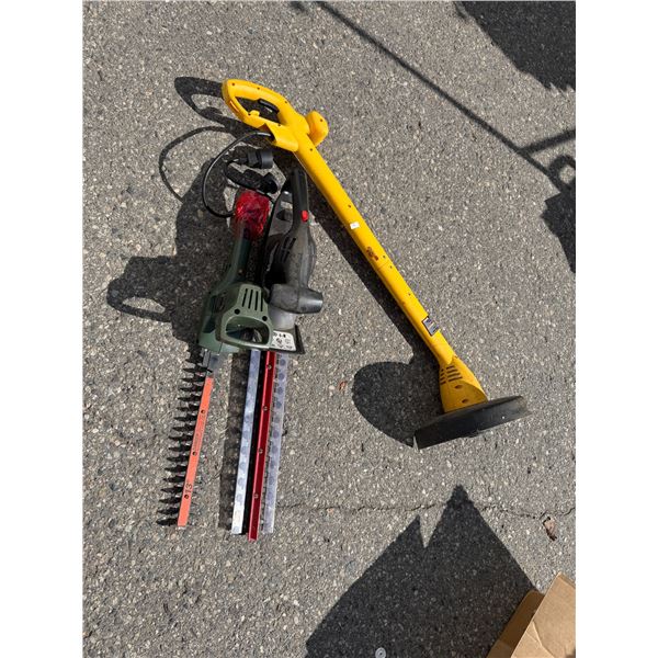 Hedge, trimmers, and electric weedeater