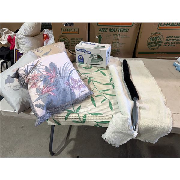 Throw cushions and other household items