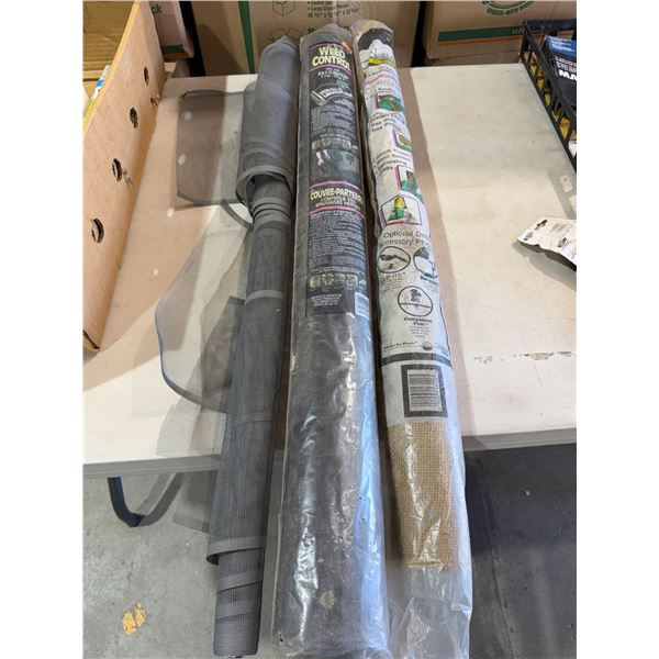 Weed control, item, burlap and screen