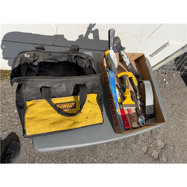 DeWalt tool bag with assorted tools