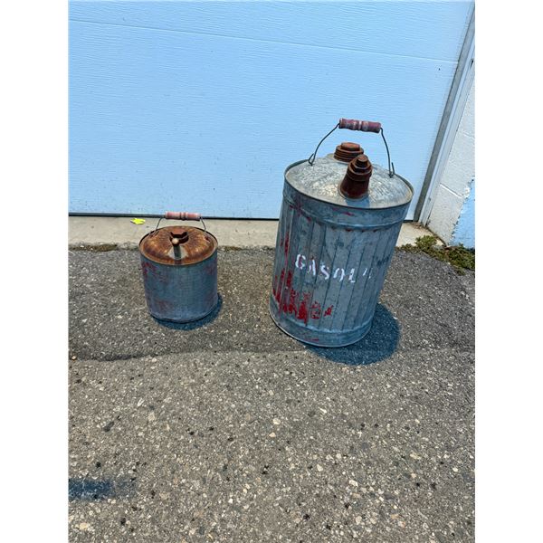 Two Vintage fuel container, Containers