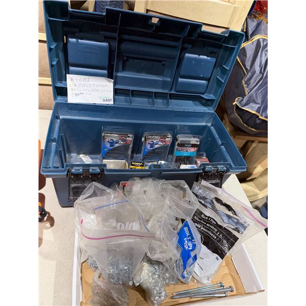 Toolbox and screws, etc.