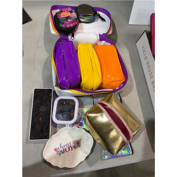 Makeup bags, etc.