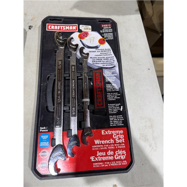 Craftsman extreme grip wrench set