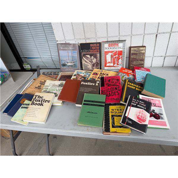 Assorted shop books and construction books