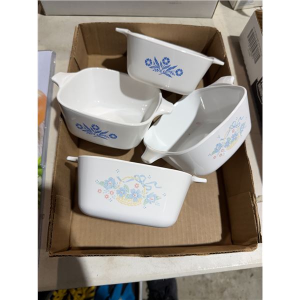 Baking dishes, corning ware