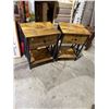 Image 1 : Pair of nightstands or side tables 15 1/2" x 12" x 22" tall