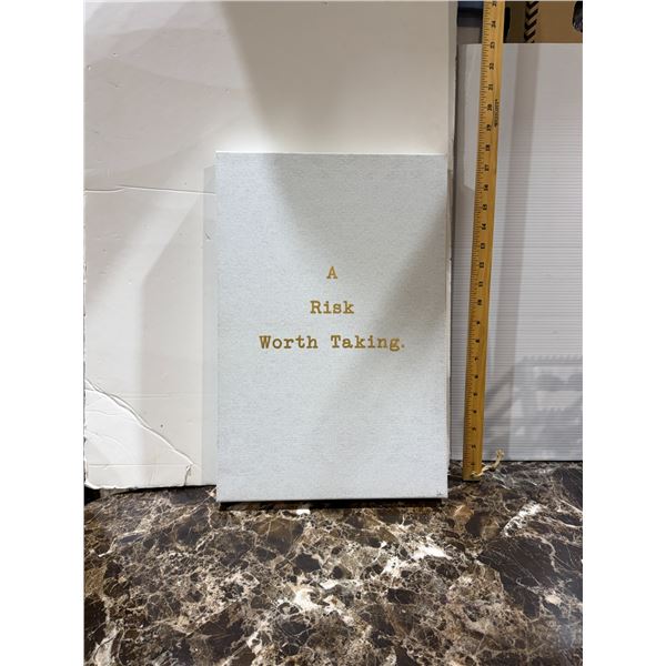 A risk worth taking wall decor