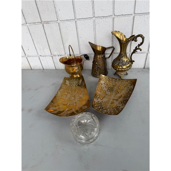Brass, decor, and trinket jar