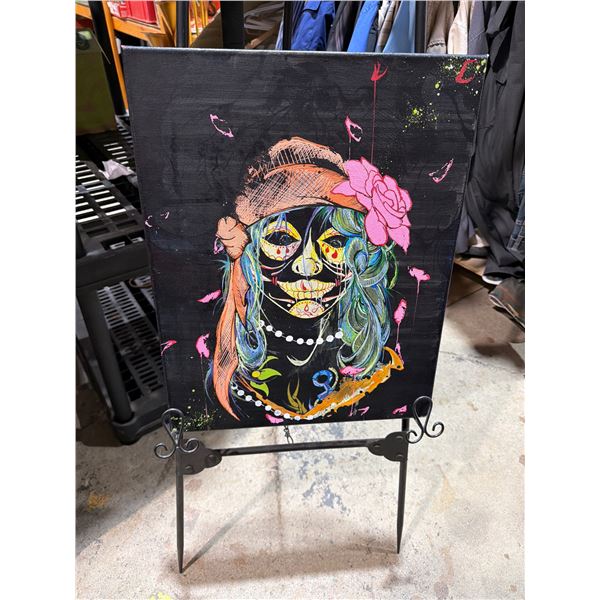 Day of the dead painting signed