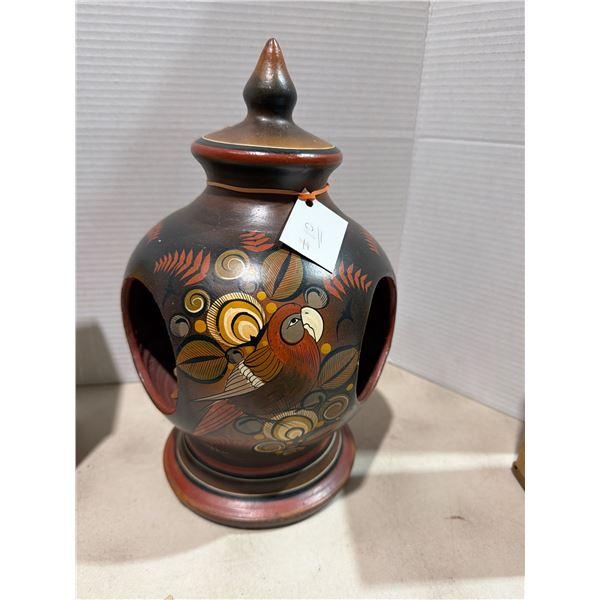 Mexican pottery jar. signed Elias Regin