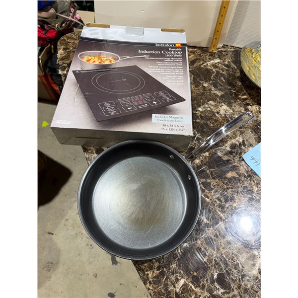 Induction cooktop with pan