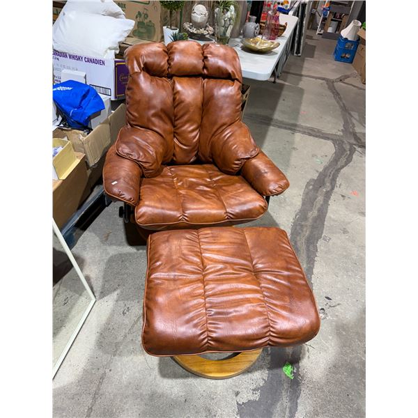 Cozy chair with ottoman