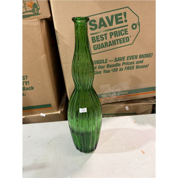 Vintage glass bottle vase