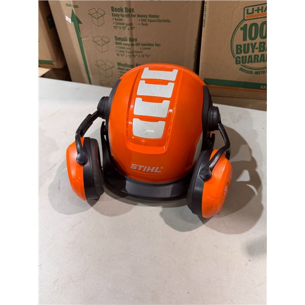 Stihl hardhat and ear protection