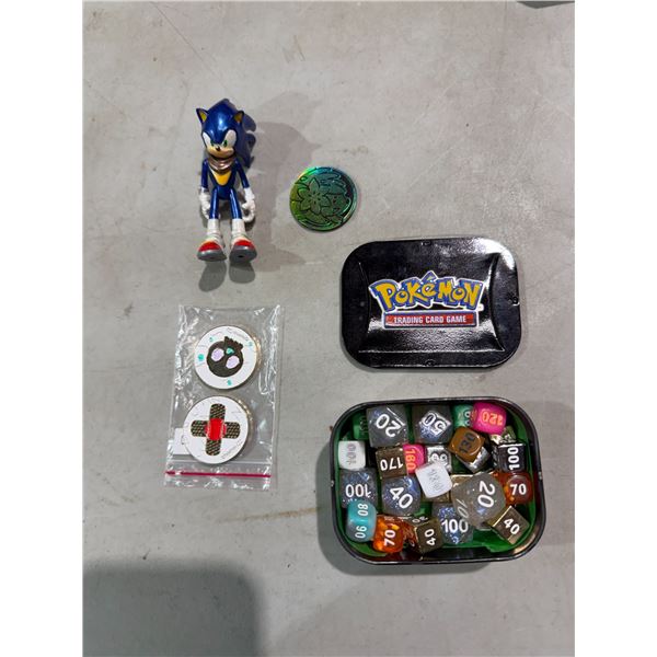 Miscellaneous items, dice, etc.