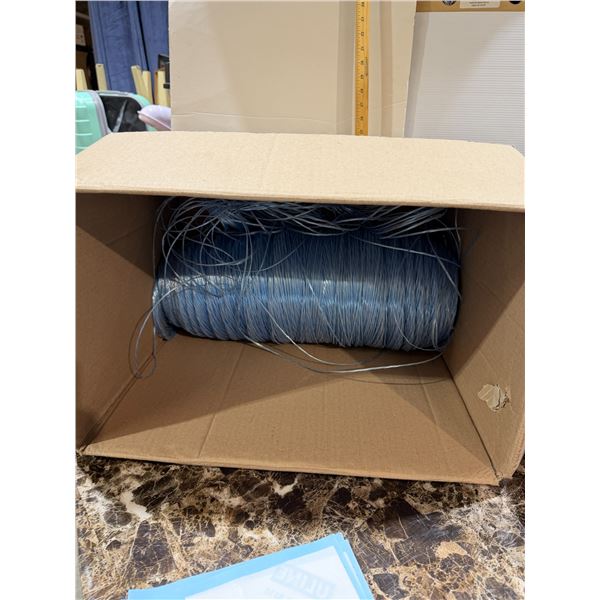 blue synthetic pull line or heavy-duty twine