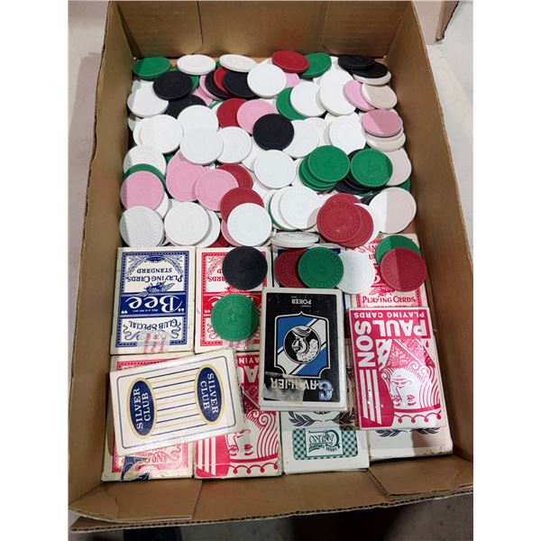 Poker chips and cards
