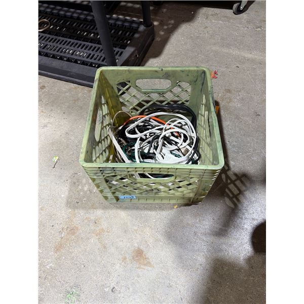 Extension cords and crate