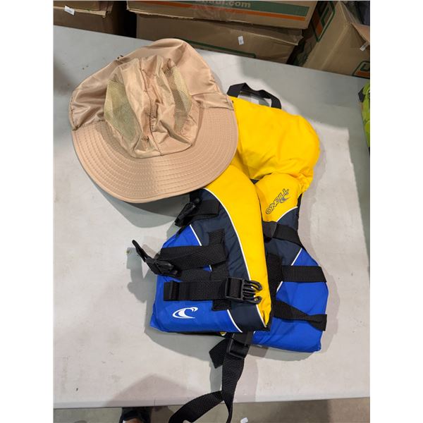 Children's lifejacket and Sun hat