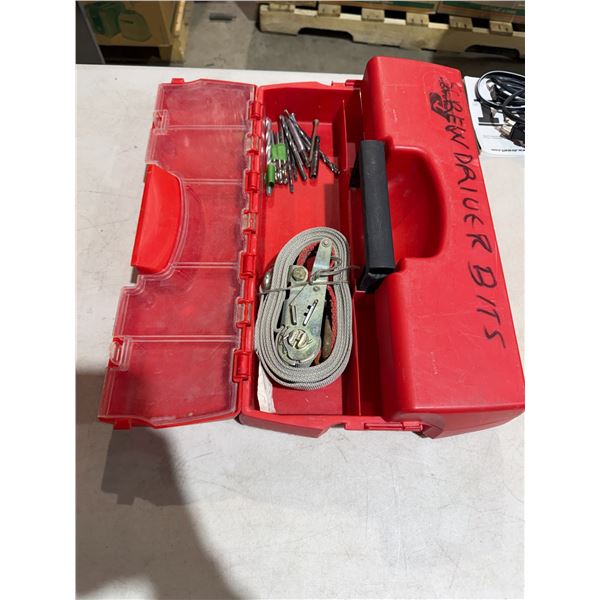 Toolcase and strap with some drillbits