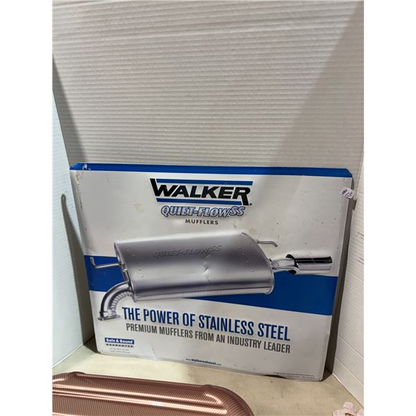 Walk quiet FLOWSS muffler tin sign