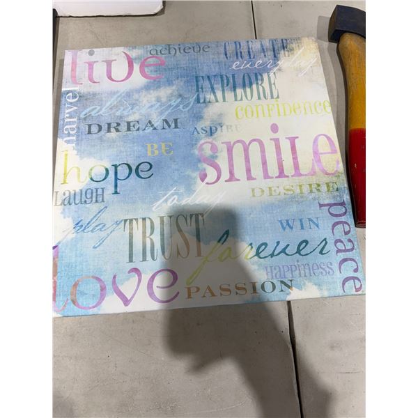 Canvas wall hanging 16" x 16"
