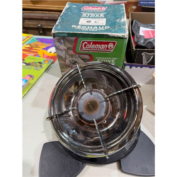 Coleman, perfect flow stove one burner