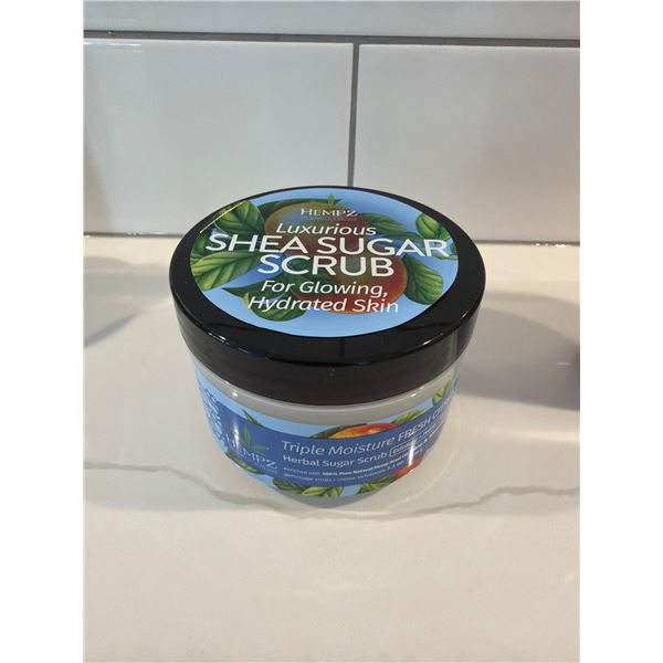 HEMPZ luxurious Shea, sugar, scrub, triple moisture, fresh citrus