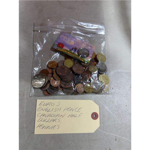 Assorted coins